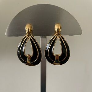 Napier vintage door knocker teardrop earrings